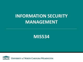 INFORMATION SECURITY MANAGEMENT