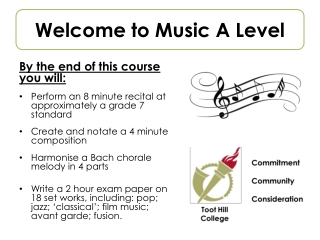 Welcome to Music A Level