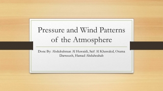 Pressure and Wind Patterns of the Atmosphere