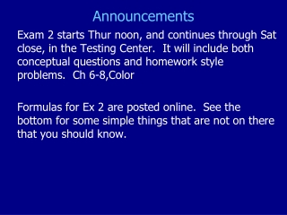 Announcements