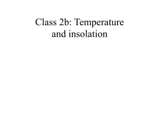 Class 2b: Temperature and insolation