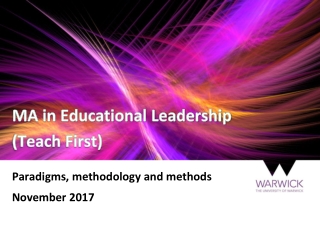 MA in Educational Leadership (Teach First)