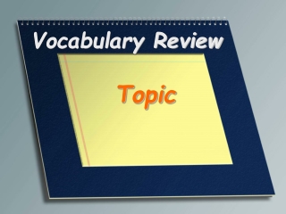 Vocabulary Review