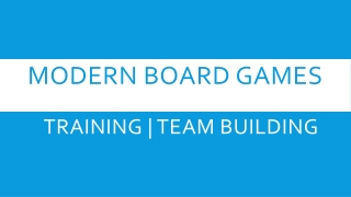 Modern Board Games