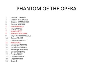 PHANTOM OF THE OPERA