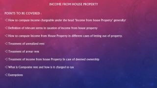 INCOME FROM HOUSE PROPERTY