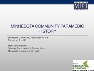 Minnesota community paramedic history