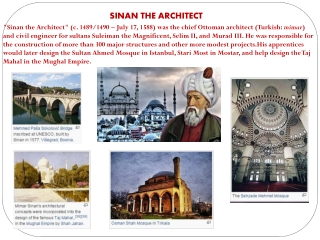 SINAN THE ARCHITECT