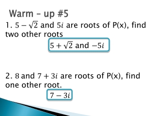 Warm – up #5