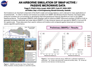 AN AIRBORNE SIMULATION OF SMAP ACTIVE / PASSIVE MICROWAVE DATA