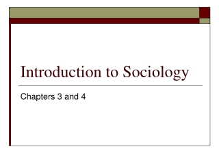 Introduction to Sociology