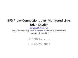 IETF90 Toronto July 20-25, 2014