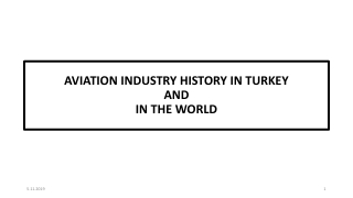 AVIATION INDUSTRY HISTORY IN TURKEY AND IN THE WORLD