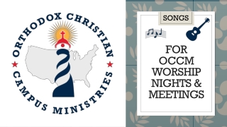 For OCCM worship nights &amp; Meetings