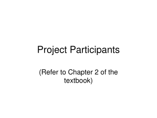 Project Participants