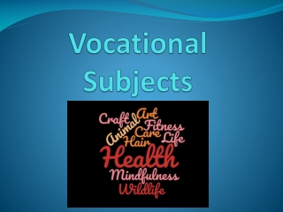 Vocational Subjects