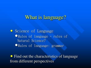 What is language?