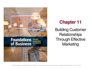 Chapter 11 Building Customer Relationships Through Effective Marketing