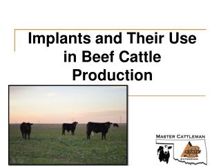 Implants and Their Use in Beef Cattle Production