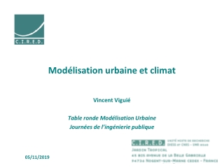 Modélisation urbaine et climat