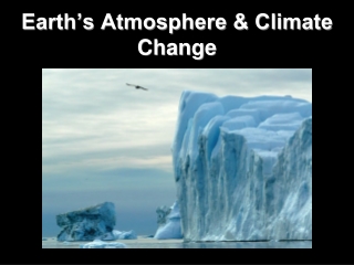 Earth’s Atmosphere &amp; Climate Change