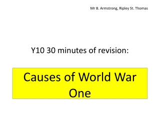 Y10 30 minutes of revision :