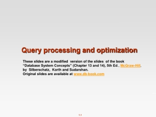 Query processing and optimization