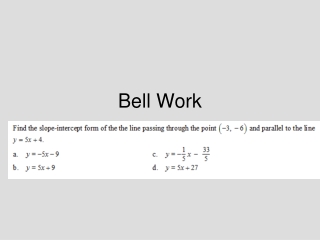 Bell Work