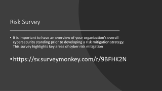 Risk Survey