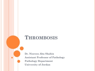 Thrombosis