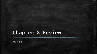 Chapter 8 Review