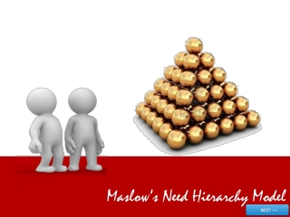 Maslow’s Need Hierarchy Model