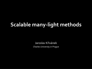 Scalable many-light methods