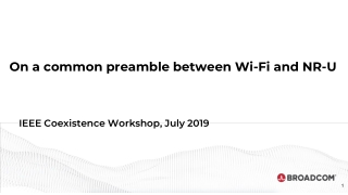 On a common preamble between Wi-Fi and NR-U