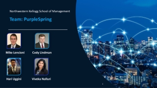 Northwestern Kellogg School of Management Team: PurpleSpring