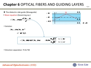 Chapter 6 OPTICAL FIBERS AND GUIDING LAYERS