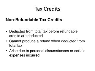 Tax Credits