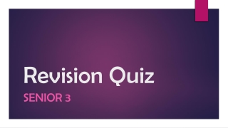 Revision Quiz