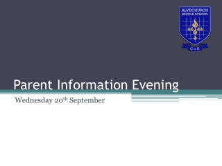 Parent Information Evening