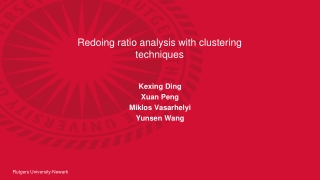 Redoing ratio analysis with clustering techniques