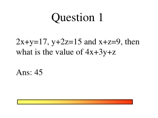 Question 1