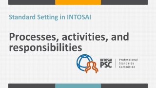 Standard Setting in INTOSAI Processes , activities, and responsibilities