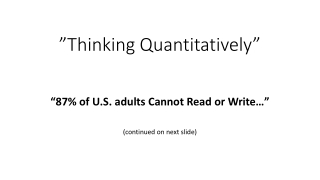 ” Thinking Quantitatively”