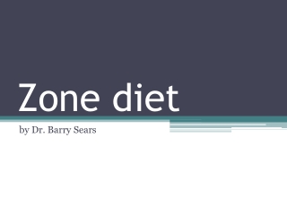 Zone diet