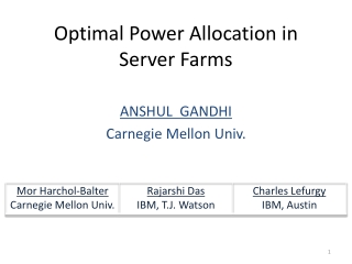 Optimal Power Allocation in Server Farms