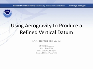 Using Aerogravity to Produce a Refined Vertical Datum