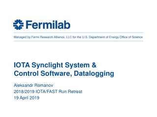 IOTA Synclight System &amp; Control Software, Datalogging