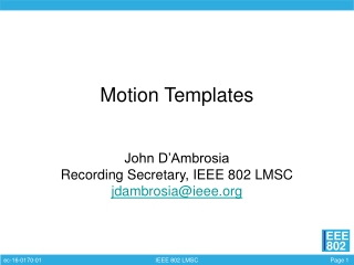 Motion Templates