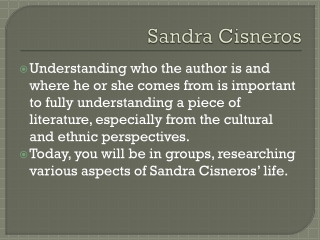 Sandra Cisneros