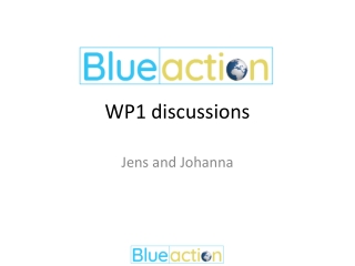 WP1 discussions